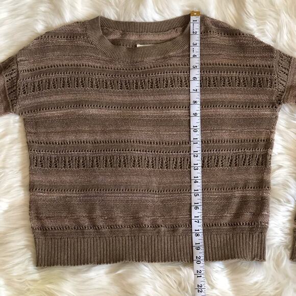 Allsaints Spitalfields Metallic Agni Lightweight Knit Pullover Sweater Size 2 - Picture 6 of 8